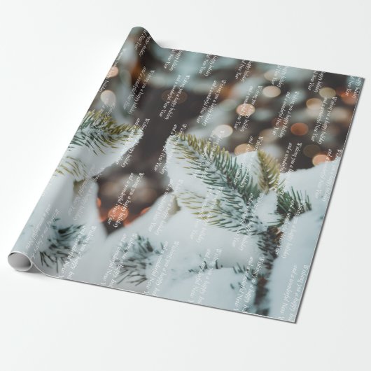 stijl pastel kerstboom cadeaupapier (Uitgerold)