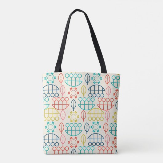 stijl pastel tote bag (Achterkant)