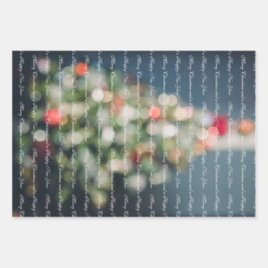 stijl pastelblauw Kerst Inpakpapier Vel (Voorkant)