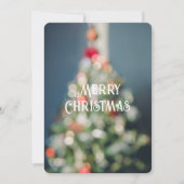  stijl pastelblauw kerstboom feestdagenkaart (Voorkant)