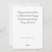  stijl pastelblauw kerstboom feestdagenkaart (Achterkant)