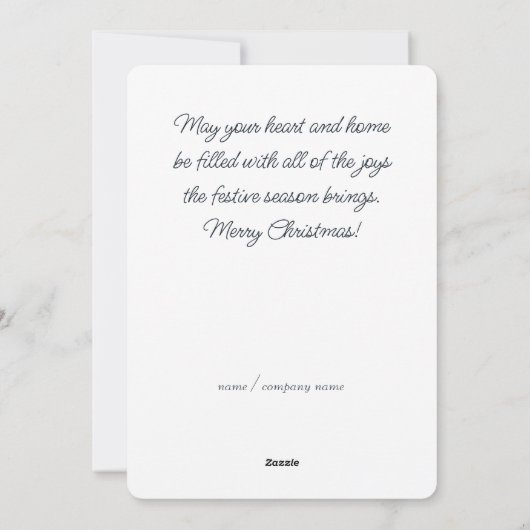  stijl pastelblauw kerstboom feestdagenkaart (Achterkant)