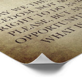  Stijl Patriot American Flag Freedom Quote Poster (Hoek)