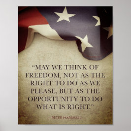 Stijl Patriot American Flag Freedom Quote Poster