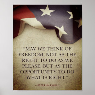  Stijl Patriot American Flag Freedom Quote Poster