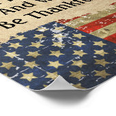  Stijl Patriot American Flag Freedom Quote Poster (Hoek)