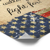 Stijl Patriot American Flag Freedom Quote Poster (Hoek)