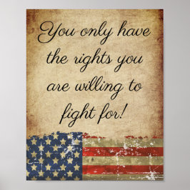 Stijl Patriot American Flag Freedom Quote Poster