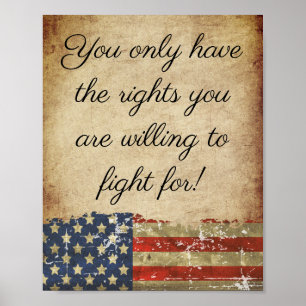 Stijl Patriot American Flag Freedom Quote Poster