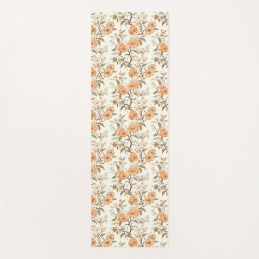 stijl Peach Blossom Floral Patterned Yogamat (Voorkant)