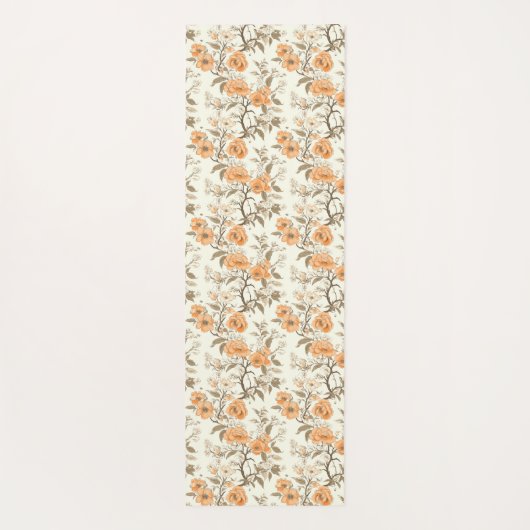  stijl Peach Blossom Floral Patterned Yogamat (Achterkant)