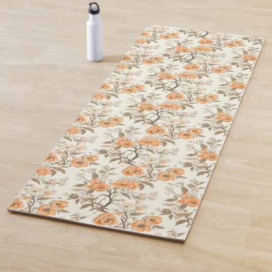 stijl Peach Blossom Floral Patterned Yogamat (In situ)
