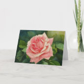  stijl Peachy Pink Rose Garden Art Kaart (Voorkant)