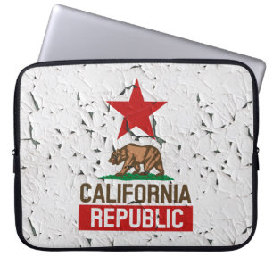 Stijl peling verf in Californië Laptop Sleeve