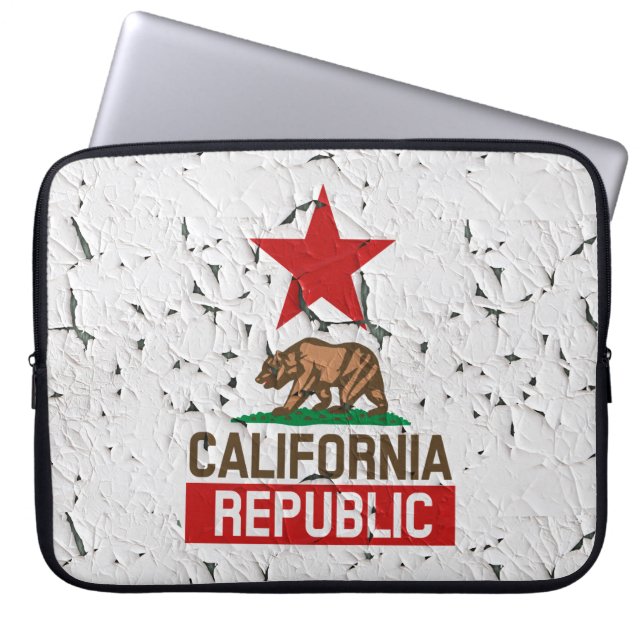 Stijl peling verf in Californië Laptop Sleeve (Voorkant)