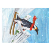 stijl Penguin Downhill Skiing Tafelkleed (Voorkant (Horizontaal))