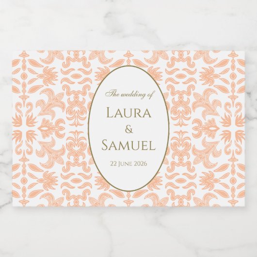  stijl perzik mini likeur labels likeurfles etiket (Enkel label)