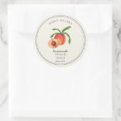  stijl Perzik op gebroken witte Jelly potje Ronde Sticker (Tas)