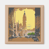  stijl Philadelphia City Hall Magneet (Voorkant)