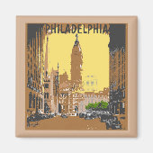  stijl Philadelphia City Hall Magneet (Voorkant)