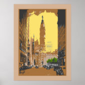  stijl Philadelphia City Hall Poster (Voorkant)