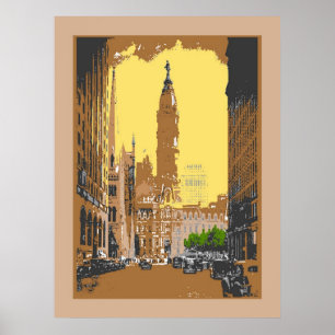 stijl Philadelphia City Hall Poster