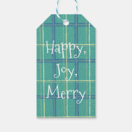  stijl Plaid Happy Fun Gift Label Cadeaulabel