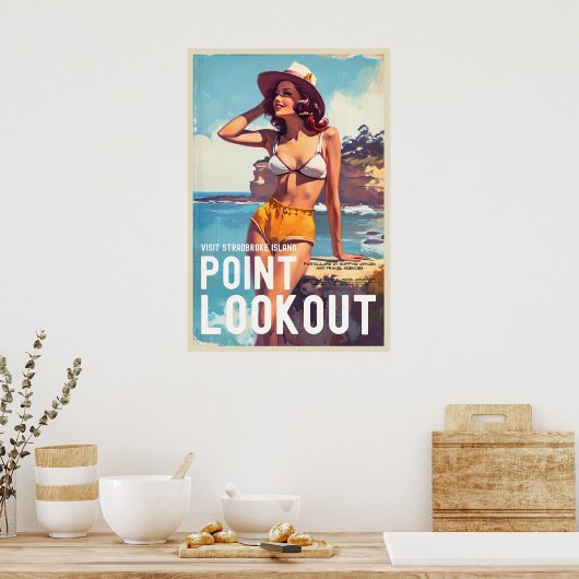  stijl Point Lookout Travel Poster (Keuken)