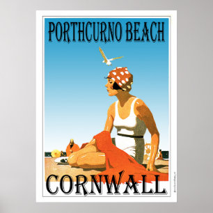  stijl Porthcurno Beach Poster
