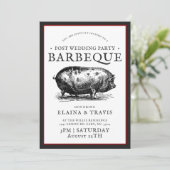 stijl | Posthuwelijk | BBQ Pig Roast Kaart (Staand voorkant)