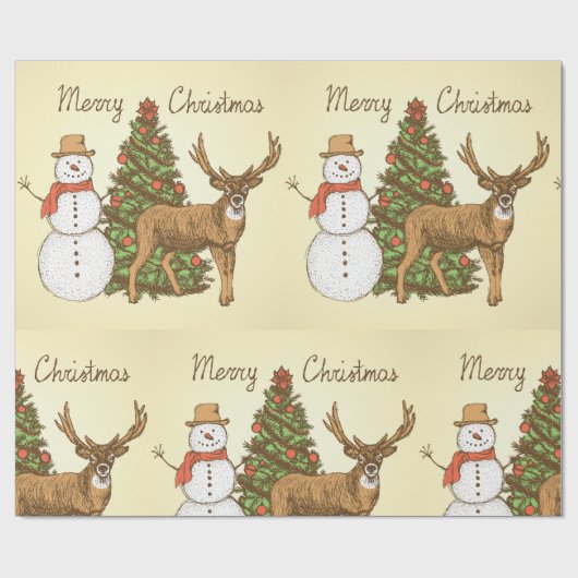  stijl pretkerst cadeaupapier (Vlak)