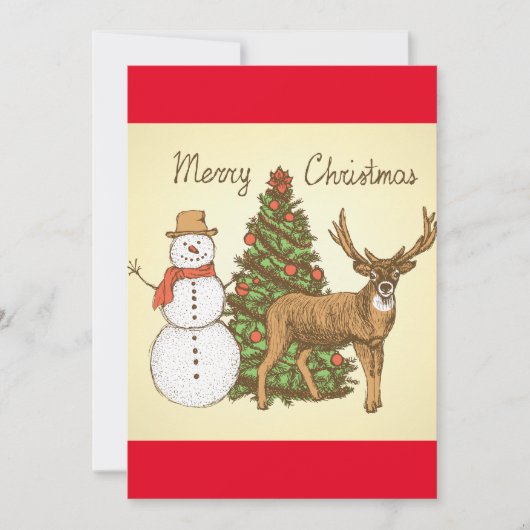  stijl pretkerst kaart (Voorkant)