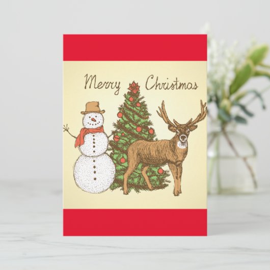  stijl pretkerst kaart (Staand voorkant)