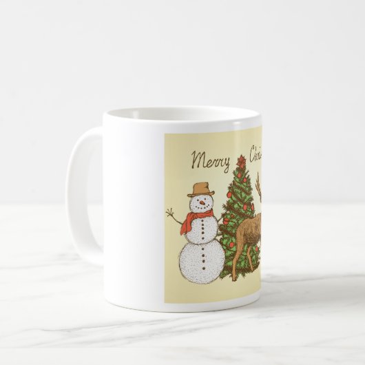  stijl pretkerst koffiemok (Voorkant links)