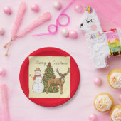  stijl pretkerst papieren bordje (Feest)