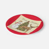  stijl pretkerst papieren bordje (Gekanteld)