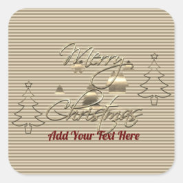  stijl pretkerst vierkante sticker