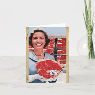 -stijl "pronken met een steak" Note Kaart