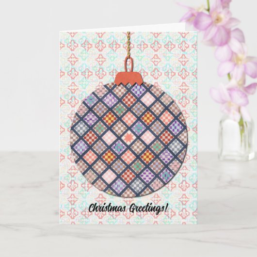  stijl Quilt Design Kerst Ornament Art Kaart (Orchidee)
