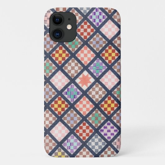  stijl Quilt Squares Art Phone Case (Achterkant)