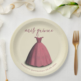  stijl Quinceañera mis kweepeer tafeldecor Papieren Bordje