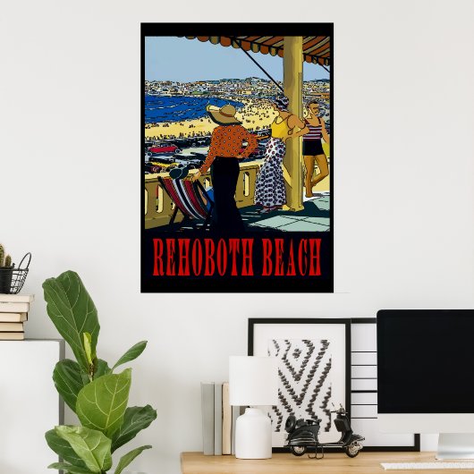  stijl Rehoboth Beach Poster (Thuiskantoor)