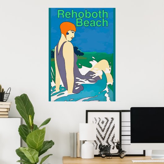  stijl Rehoboth Beach Poster (Thuiskantoor)