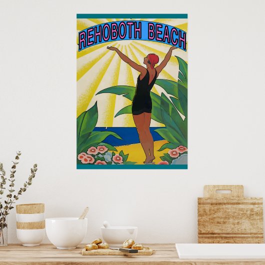  stijl Rehoboth Beach Poster (Keuken)