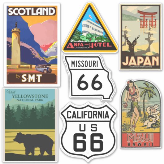  stijl Reizen Stickers (Voorkant)