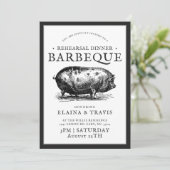  stijl | repetitief diner | BBQ Pig Roast Kaart (Staand voorkant)