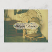  stijl Retro Antiek Fan Happy Summer Briefkaart (Voorkant)