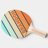  stijl Retro Bold Striping met naam Tafeltennisbatje (Zijkant)