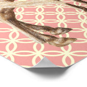  stijl Retro Palomino Horse Art Poster (Hoek)