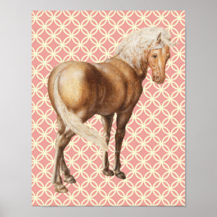  stijl Retro Palomino Horse Art Poster